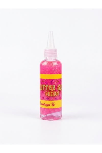 Flamingo Glitter Glue pink 100ml with Precision Nozzle – Scented Sparkling Ad...