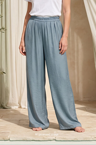 Ceremony Wide Leg Nile Trousers 355 Petrol