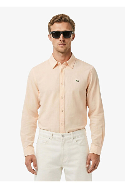Lacoste Turuncu Regular Fit Uzun Kollu Erkek Gömlek