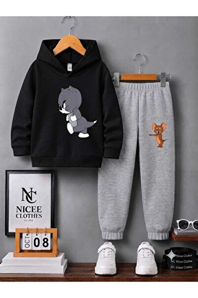 Leto Lykia Children's Tracksuit Unisex (Cat-Referring Jery Winter Print)