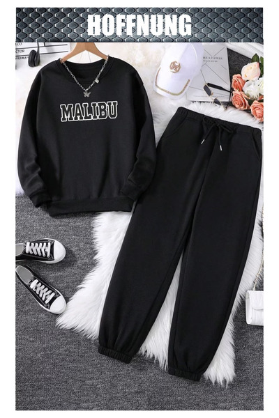 HOFFNUNG Unisex Casual Tracksuit Set Outdoor Full Sweatshirt