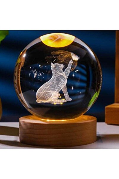 Generic 3-D Crystal Ball Night Lights - Unique 3D Laser Engraved Lamp Set (Ca...