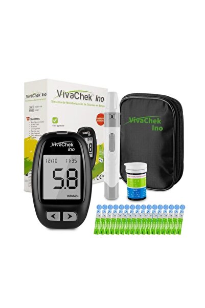 VIVACHEK VivaCheck Ino Glucometer 100 glucose test strip 100 sterile lancets