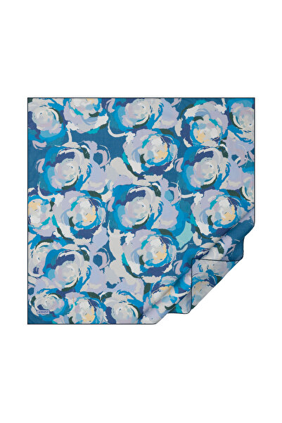 ipekevi Βαμβακερό κασκόλ Ice Blue Emotional Flowers