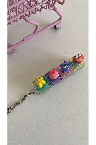 Sakura Konsept Butik 4-Piece Cute Charms Light-Up Clicker Stress Relief Toy w...