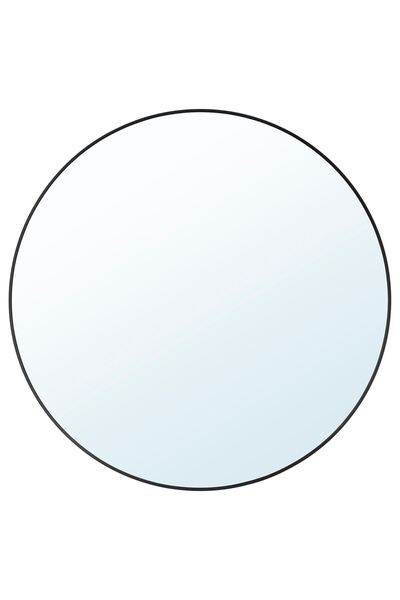 IKEA Modern Siyah Yuvarlak Duvar Aynası 80 cm cm - Duvar/Salon Dekoratif