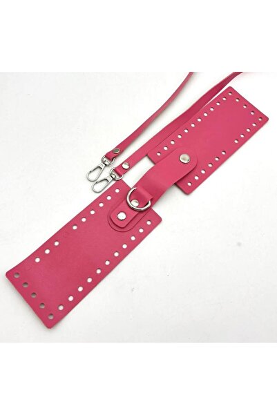 angel çanta aksesuar 15X6.5 cm Mobile Phone Set Dark Pink with Silver Metal