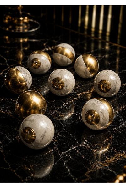 Gold Bilardo Tablosu 8 Top Dekoratif Poster – Siyah Altın Oyun Odası Duvar Dekoru – A3 A4 A5