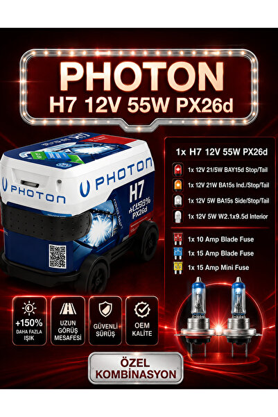 H7 12V AMPUL KİTİ YEDEK MİNİ AMPUL VE SİGORTA SETİ TRAFİK SETİ