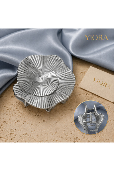 yiora Ginkgo Yaprağı Model Metal Mandal Toka 5 cm – Küçük Boy Şık Kadın Saç Tokası