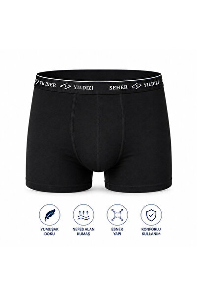 LUMİNA Seher Men's Lycra Boxer-Black-S