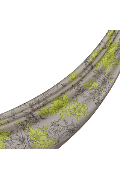 ipekevi Stone Yellow Azalea Patterned Tensel Shawl