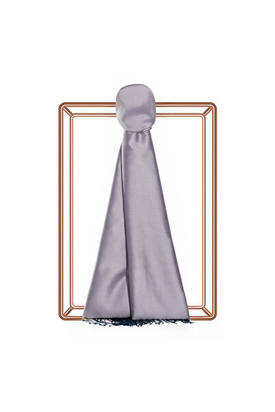 ipekevi Lilac Silver Double-Sided Silk Shawl