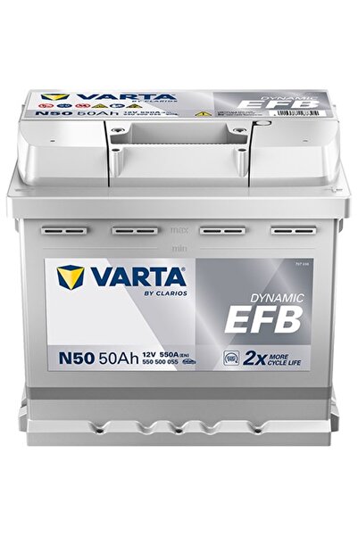 Varta N50 12V 50Ah 550A Dynamıc Start Stop Efb Akü (Üretim Tarihi:2026)