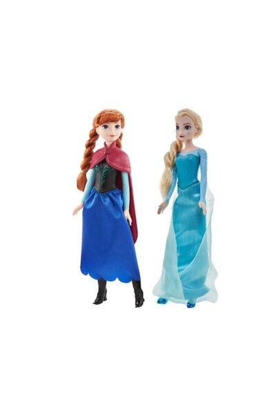 Frozen Set de joaca Disney - Papusa Anna si Papusa Elsa cu rochite stralucito...