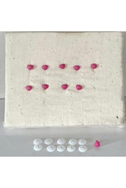 nildamigurumi Amigurumi Vidalı Burun 8 mm Pembe 10 Adet