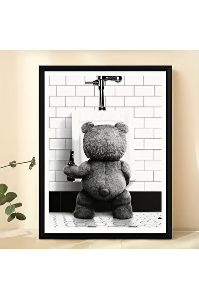 NT Handmade Natural Wooden Framed Teddy Bear Wall Decor - Decorative Painting...
