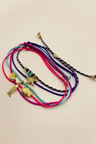 Concept HuBuTU Bohemian Series Pink Purple Navy Blue Turquoise Rope Bracelet ...