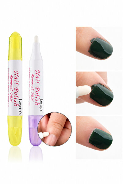 AL&ES kozmetik Oje Temizleyici ve Düzeltme Kalemi 3 Yedek Uçlu Nail Polish Re...