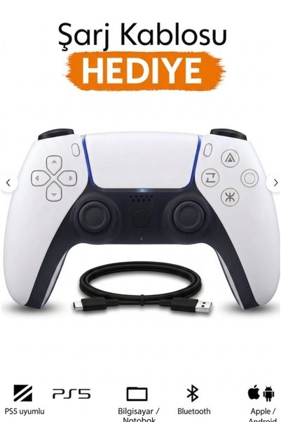 WOFFO PS5 Oyun Kolu Joystick PlayStation 5 Tam Uyumlu Muadil