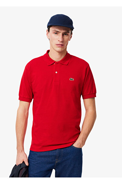 Lacoste L.12.12 Kırmızı Polo Yaka Classic Fit Kısa Kollu Erkek T-shirt