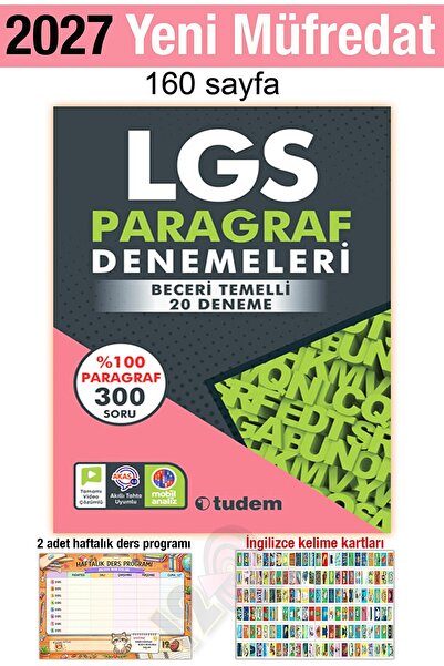 Tudem Yayınları 8. Sınıf 2027 Lgs Paragraf Denemeleri