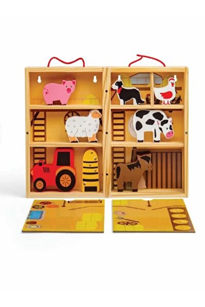 BIGJIGS Toys Farm Animal Playbox
