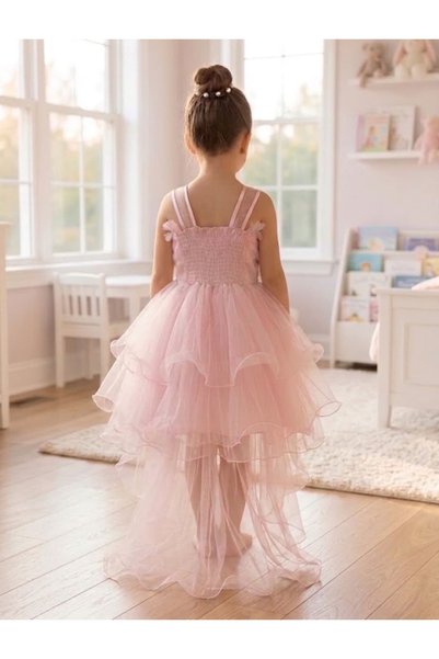 Surpie Shoes Children's Evening Dress, Children's Tulle Evening Dress with Tail