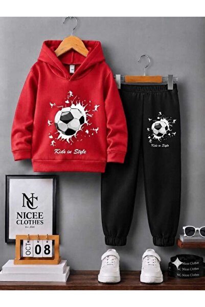 NC Nicee Clothes Children's Tracksuit Set Unisex (White Top Printed Winter)