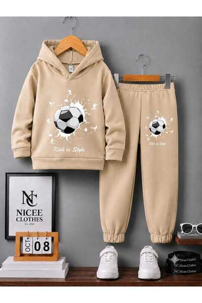 NC Nicee Clothes Children's Tracksuit Set Unisex (White Top Printed Winter)