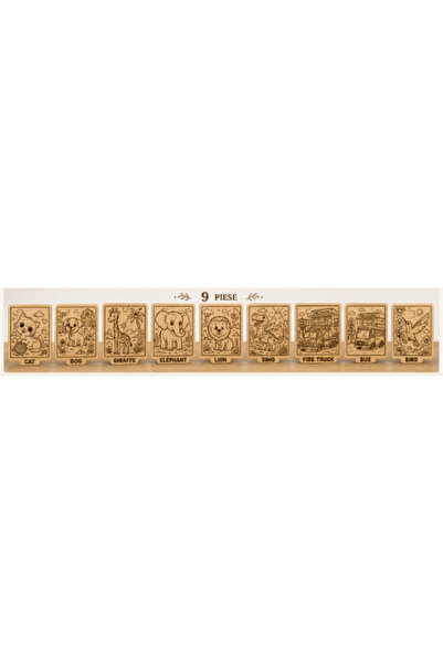 Gabcom Puzzle din Lemn – 9 Produse Puzzle Montessori Educativ, 9x 12 x 12 cm,...
