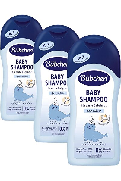 Bübchen Baby Shampoo 200 ml Set of 3 – for Sensitive Baby Hair