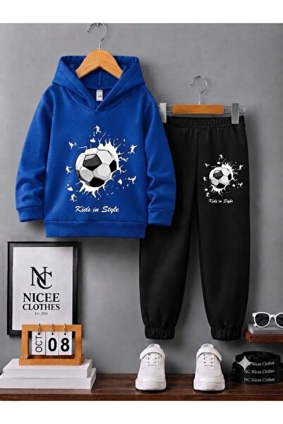 NC Nicee Clothes Children's Tracksuit Set Unisex (White Top Printed Winter)