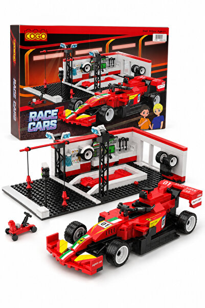 Toy Factory COGO Race Cars 502-Piece Building Block Set – Formula Race Car & ...