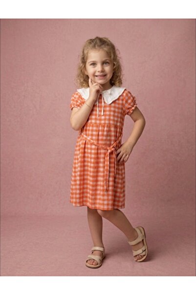 KARELİ BEBE YAKA ELBİSE