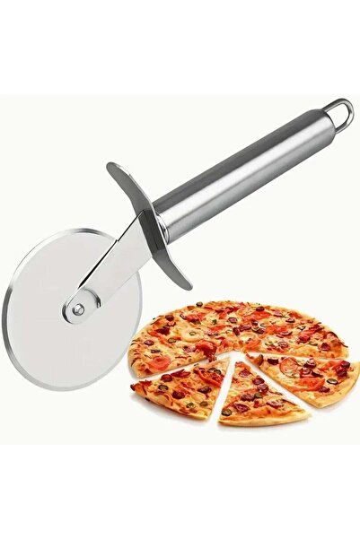 Generic Stainless Steel Pizza Wheel Cutter - Single Blade Rotating Design for...