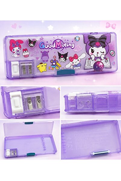synshop Cute Cat Kuromiii Patterned Multi-Compartment Multipurpose Pencil Cas...