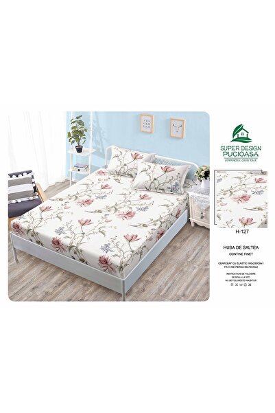 Super Design Pucioasa Σετ κάλυμμα κρεβατιού και 2 μαξιλαροθήκες, ελαστικό, 16...