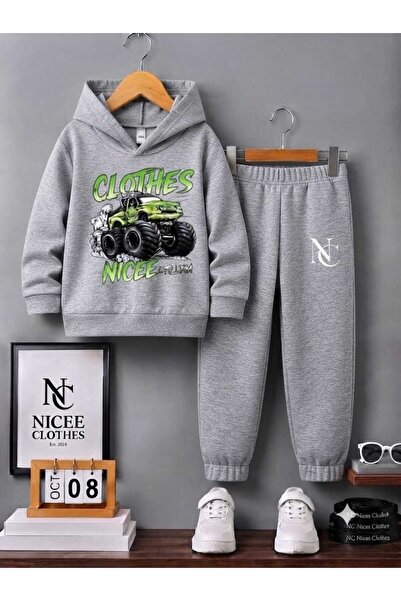 NC Nicee Clothes Children's Tracksuit Set Unisex (Clothes N.C Green Trucker W...
