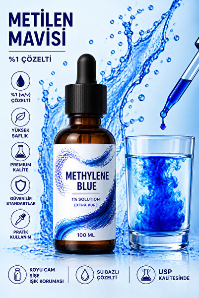 MERCK Metilen Mavisi %1 Çözelti 100 ml | USP | %99,9 Saflık | Ağır Metal İçermez