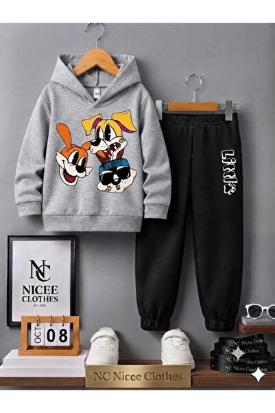 Leto Lykia Children's Tracksuit Set Unisex (Three Dogs Printed on It, Little ...