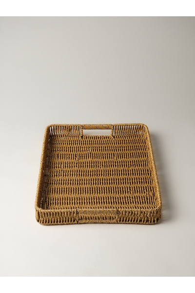 Minihol Paisley Rattan Tepsi (39 cm)