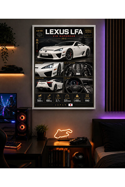 Miutic Print Studio Tablou decorativ auto Lexus LFA V10 Supercar 2012, Tablou...