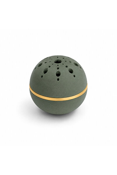 Fromes Küre Tütsülük Forest Green - Gold Ring (Orman Yeşili Beton/Altın Renkl...