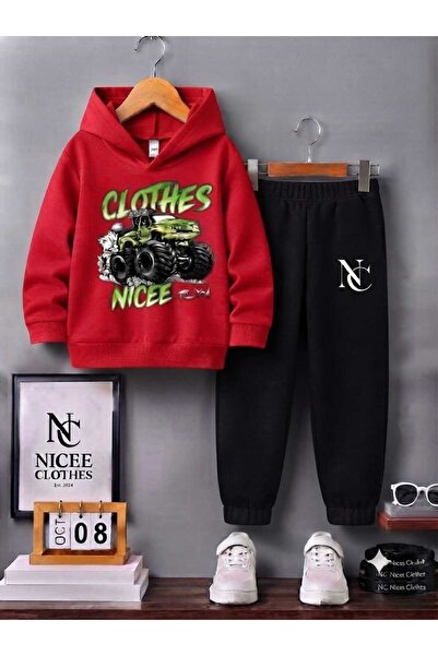Leto Lykia Children's Tracksuit Set Unisex (Clothes N.C Green Trucker Winter ...