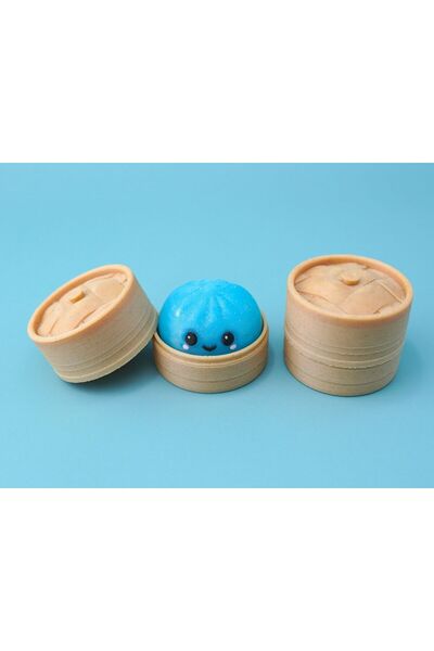 Generic Brand Set of 10 - Stress-Relieving Clicker Chinese Dumpling Keychain - Fidget Toy with Surprise Colorful Keyboard Switch