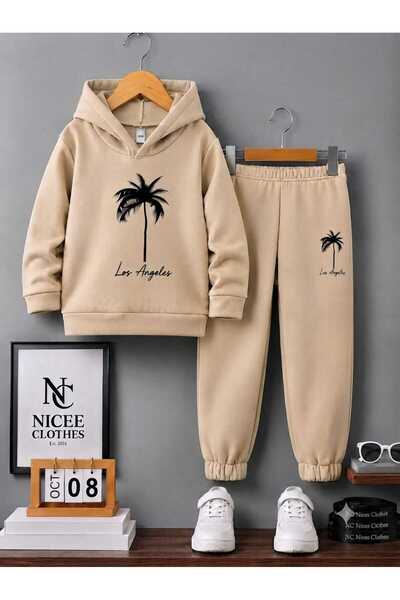 NC Nicee Clothes Children's Tracksuit Set Unisex (Black Tree Print in the Mid...