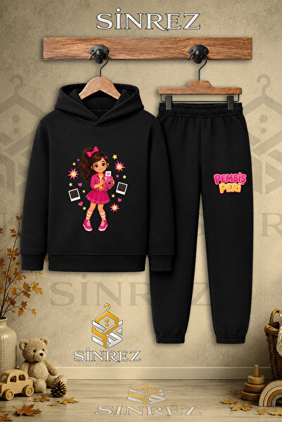 SİNREZ Children's Unisex Single-Piece Pink Fairy Photographer Printed Hooded ...