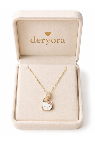 deryora Women's Gold Figured Zircon Stone Elegant Chain Necklace Stylish Dail...