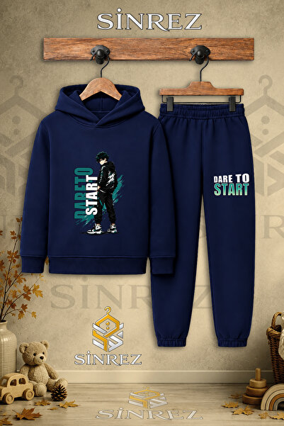 SİNREZ Children's Unisex Single-Piece Dare to Write Text Printed on the Side ...